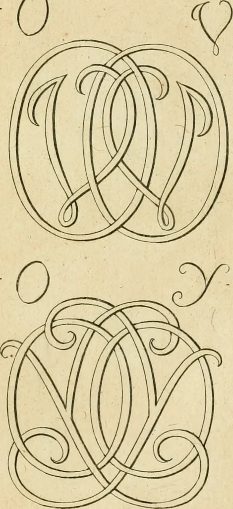 An illustration from Livre de chiffres a double traits, ou l'on trouve les noms & surnoms. : Vtile aux peintres, sculpteurs, graveurs et autres. Dedia Monseigneur le Dauphin, 1685, leaf 122