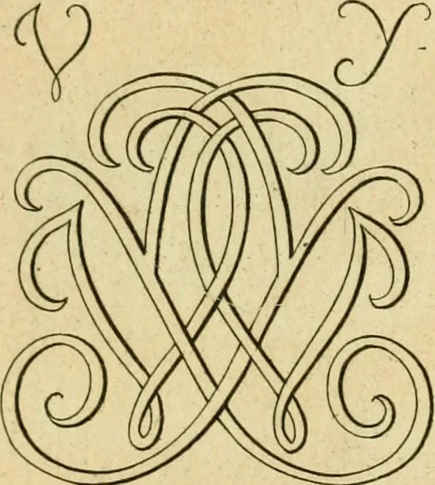 An illustration from Livre de chiffres a double traits, ou l'on trouve les noms & surnoms. : Vtile aux peintres, sculpteurs, graveurs et autres. Dedia Monseigneur le Dauphin, 1685, leaf 134