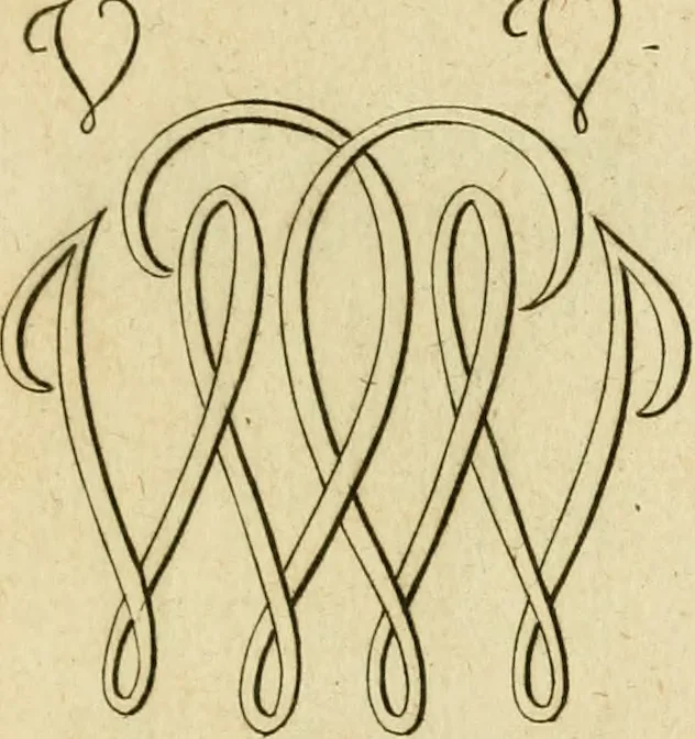 An illustration from Livre de chiffres a double traits, ou l'on trouve les noms & surnoms. : Vtile aux peintres, sculpteurs, graveurs et autres. Dedia Monseigneur le Dauphin, 1685, leaf 158