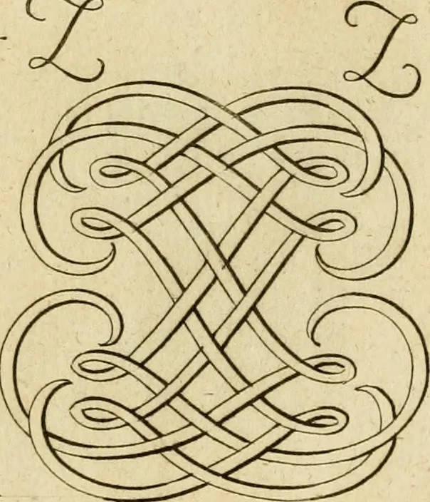 An illustration from Livre de chiffres a double traits, ou l'on trouve les noms & surnoms. : Vtile aux peintres, sculpteurs, graveurs et autres. Dedia Monseigneur le Dauphin, 1685, leaf 158