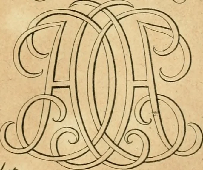 An illustration from Livre de chiffres a double traits, ou l'on trouve les noms & surnoms. : Vtile aux peintres, sculpteurs, graveurs et autres. Dedia Monseigneur le Dauphin, 1685, leaf 66