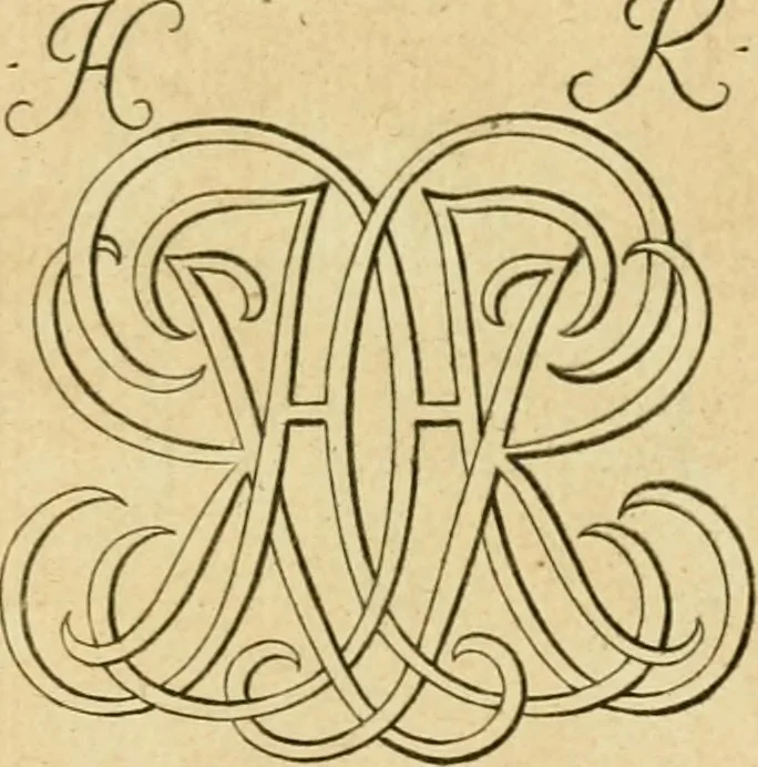 An illustration from Livre de chiffres a double traits, ou l'on trouve les noms & surnoms. : Vtile aux peintres, sculpteurs, graveurs et autres. Dedia Monseigneur le Dauphin, 1685, leaf 96
