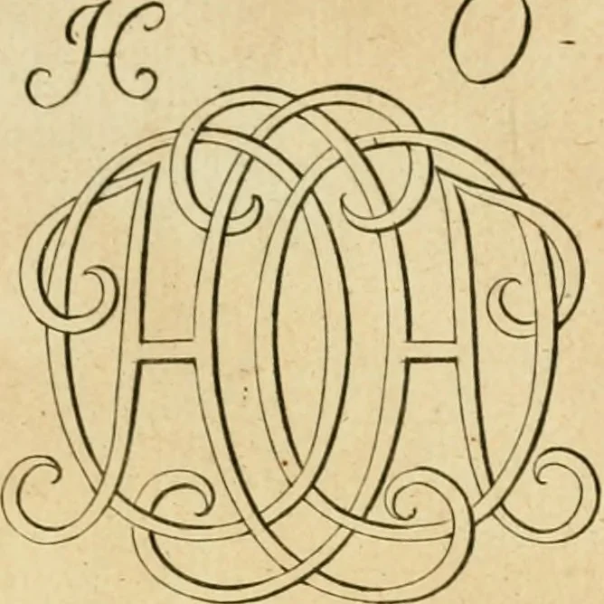 An illustration from Livre de chiffres a double traits, ou l'on trouve les noms & surnoms. : Vtile aux peintres, sculpteurs, graveurs et autres. Dedia Monseigneur le Dauphin, 1685, leaf 98