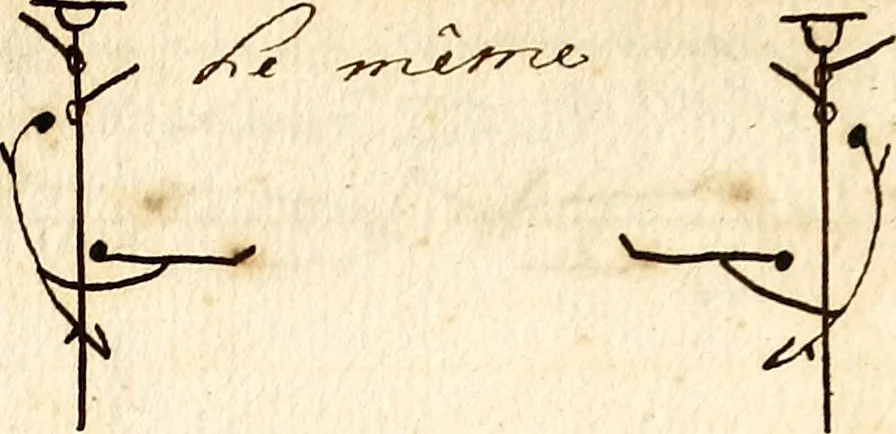 An illustration from Livre de danse : manuscript, 1700, leaf 14