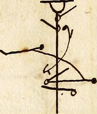 An illustration from Livre de danse : manuscript, 1700, leaf 23