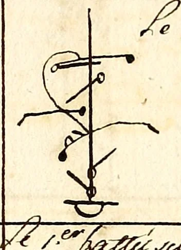 An illustration from Livre de danse : manuscript, 1700, leaf 26