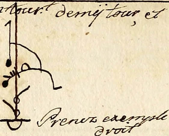 An illustration from Livre de danse : manuscript, 1700, leaf 35