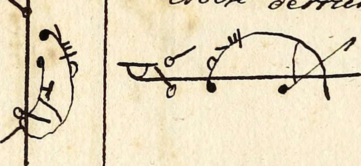 An illustration from Livre de danse : manuscript, 1700, leaf 35