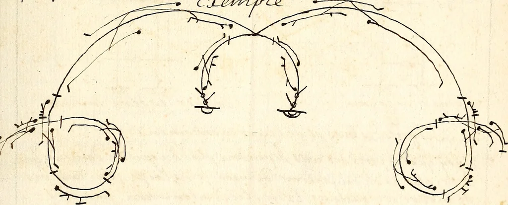 An illustration from Livre de danse : manuscript, 1700, leaf 56
