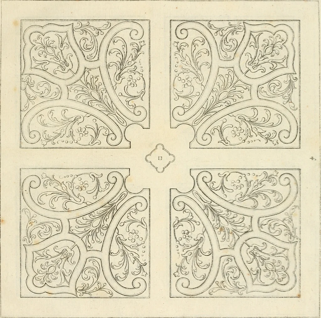 An illustration from Livre de differants desseings de parterres, 1630, leaf 16