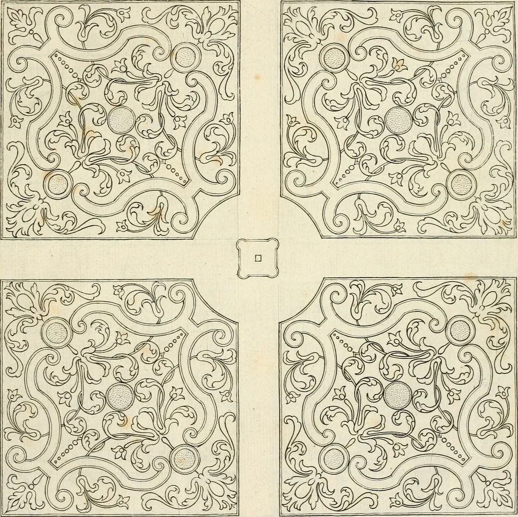 An illustration from Livre de differants desseings de parterres, 1630, leaf 22