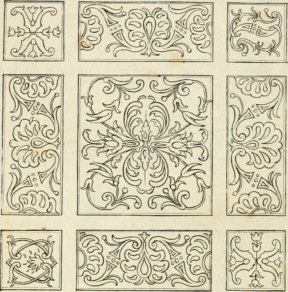 An illustration from Livre de differants desseings de parterres, 1630, leaf 24