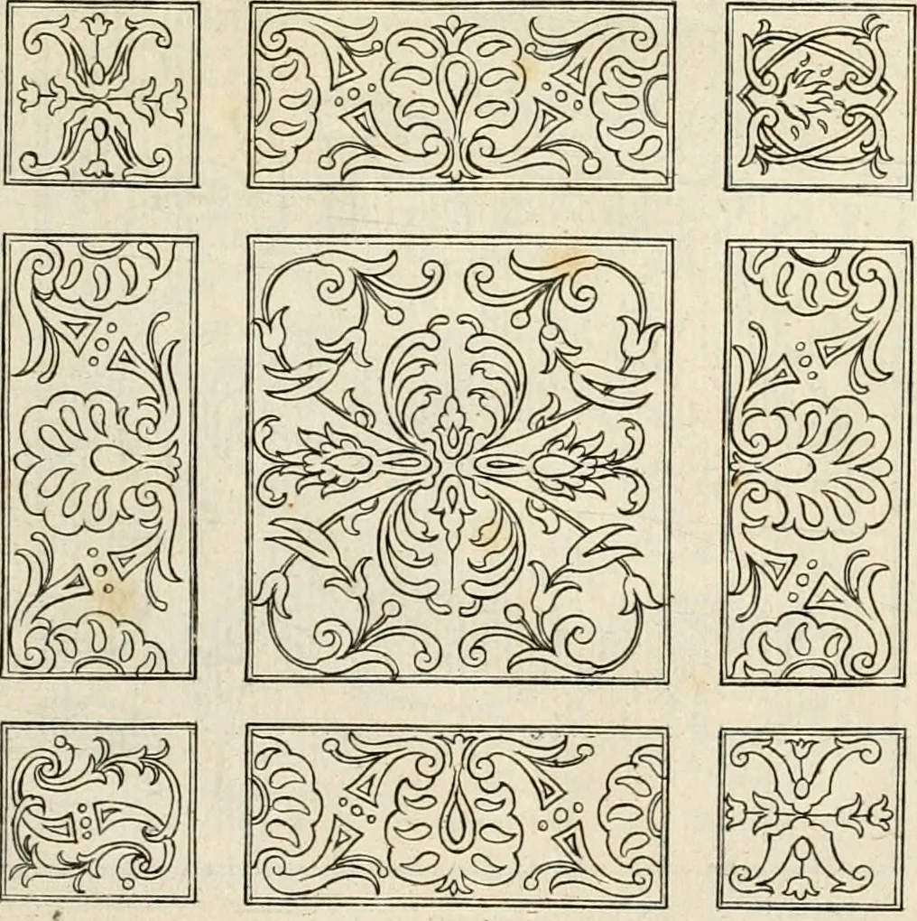 An illustration from Livre de differants desseings de parterres, 1630, leaf 24