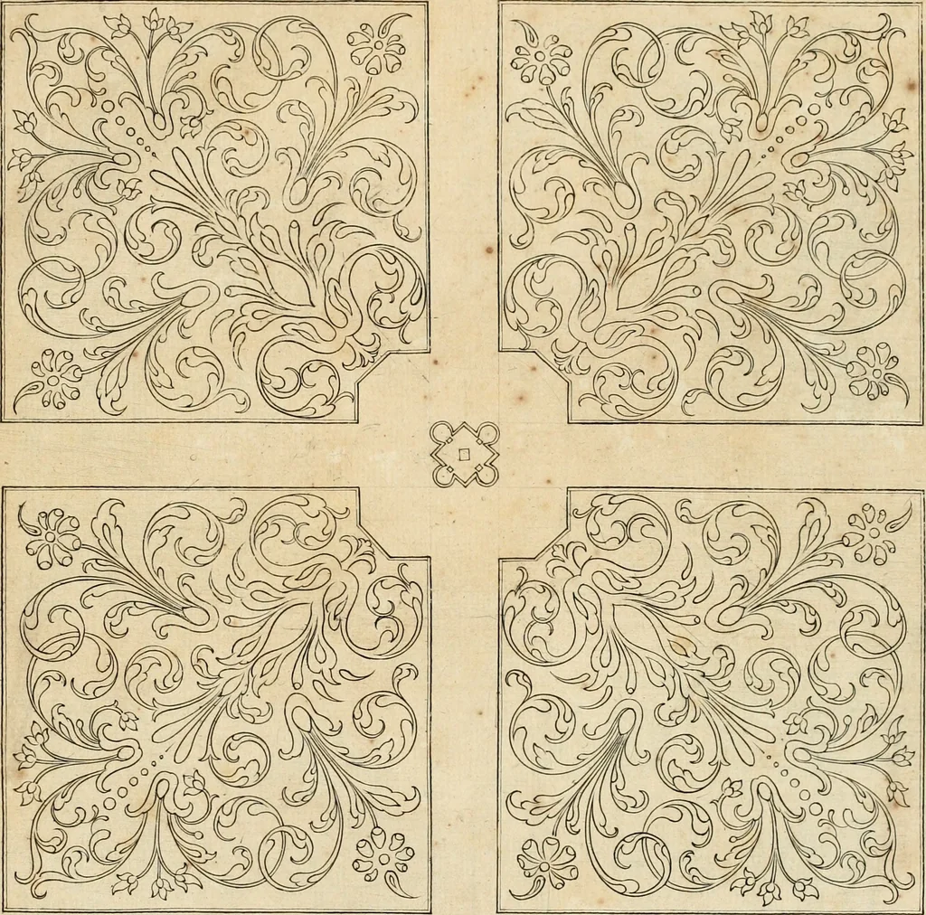 An illustration from Livre de differants desseings de parterres, 1630, leaf 32