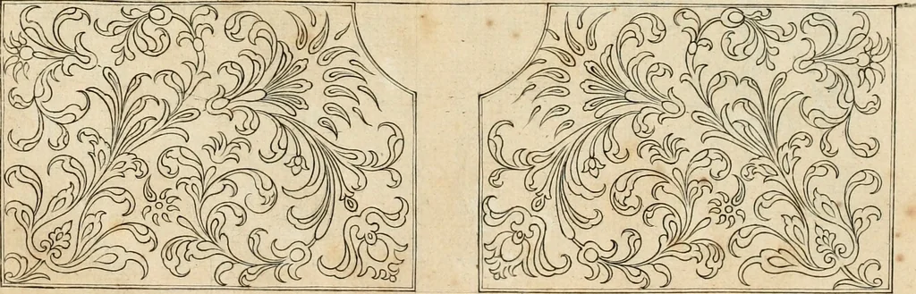 An illustration from Livre de differants desseings de parterres, 1630, leaf 32