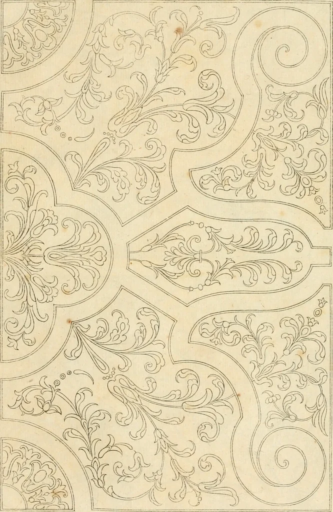 An illustration from Livre de differants desseings de parterres, 1630, leaf 46