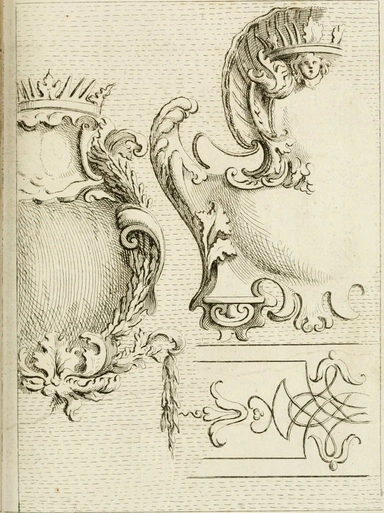 An illustration from Livre de fragments d'architectures, recüeilis et dessinés à Rome d'après les plus beaux monuments, 1720, leaf 114