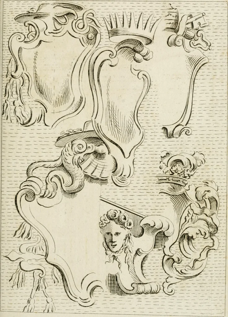 An illustration from Livre de fragments d'architectures, recüeilis et dessinés à Rome d'après les plus beaux monuments, 1720, leaf 116