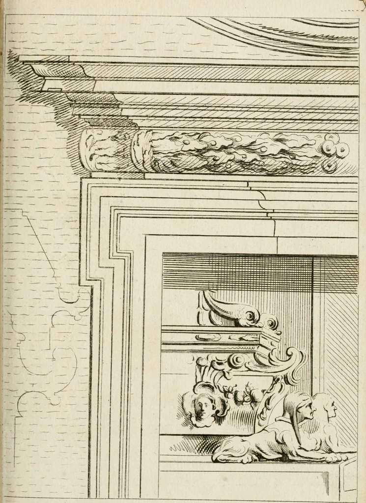 An illustration from Livre de fragments d'architectures, recüeilis et dessinés à Rome d'après les plus beaux monuments, 1720, leaf 122