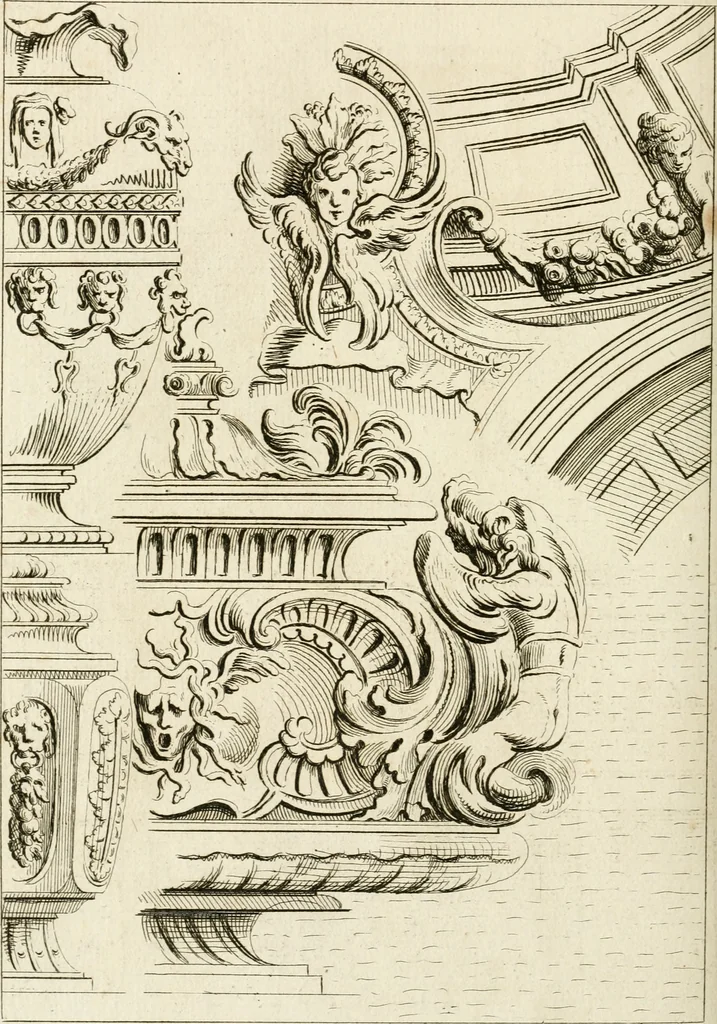 An illustration from Livre de fragments d'architectures, recüeilis et dessinés à Rome d'après les plus beaux monuments, 1720, leaf 125