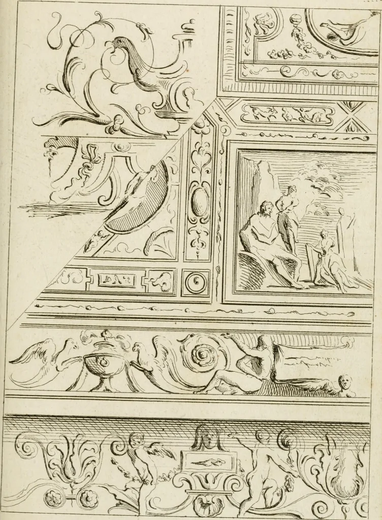 An illustration from Livre de fragments d'architectures, recüeilis et dessinés à Rome d'après les plus beaux monuments, 1720, leaf 126