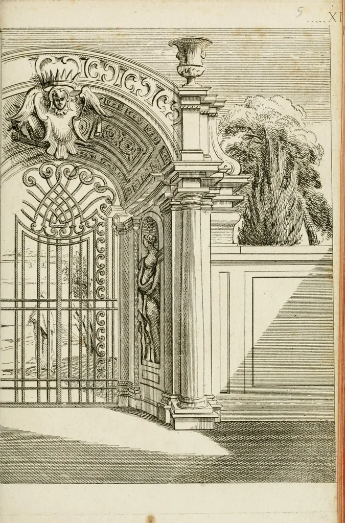 An illustration from Livre de fragments d'architectures, recüeilis et dessinés à Rome d'après les plus beaux monuments, 1720, leaf 134