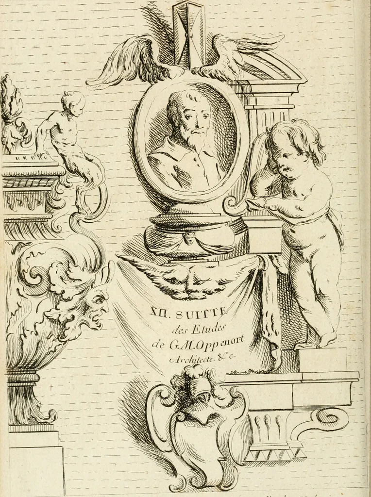 An illustration from Livre de fragments d'architectures, recüeilis et dessinés à Rome d'après les plus beaux monuments, 1720, leaf 143