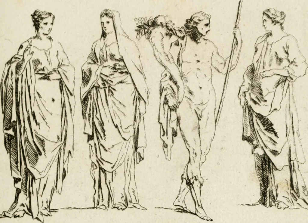 An illustration from Livre de fragments d'architectures, recüeilis et dessinés à Rome d'après les plus beaux monuments, 1720, leaf 144