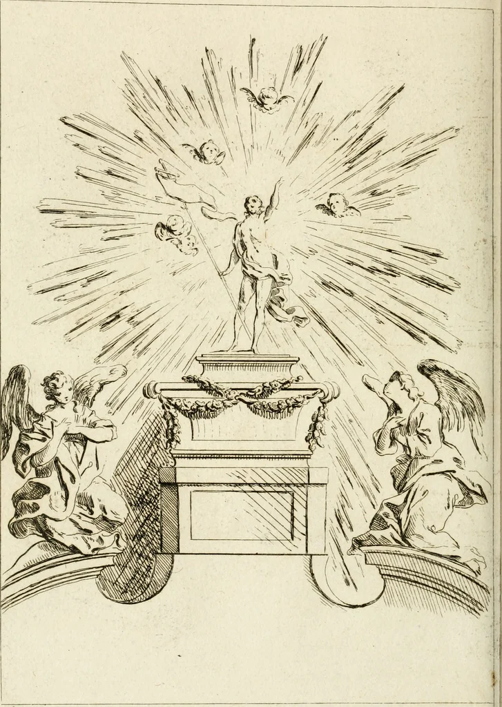 An illustration from Livre de fragments d'architectures, recüeilis et dessinés à Rome d'après les plus beaux monuments, 1720, leaf 147
