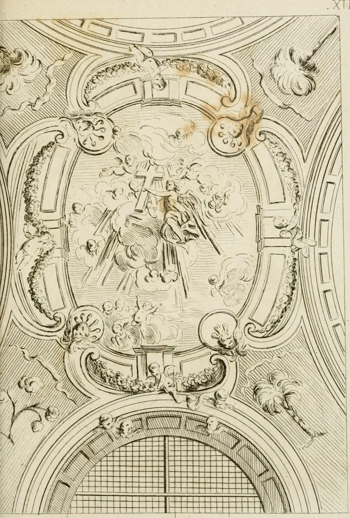 An illustration from Livre de fragments d'architectures, recüeilis et dessinés à Rome d'après les plus beaux monuments, 1720, leaf 152
