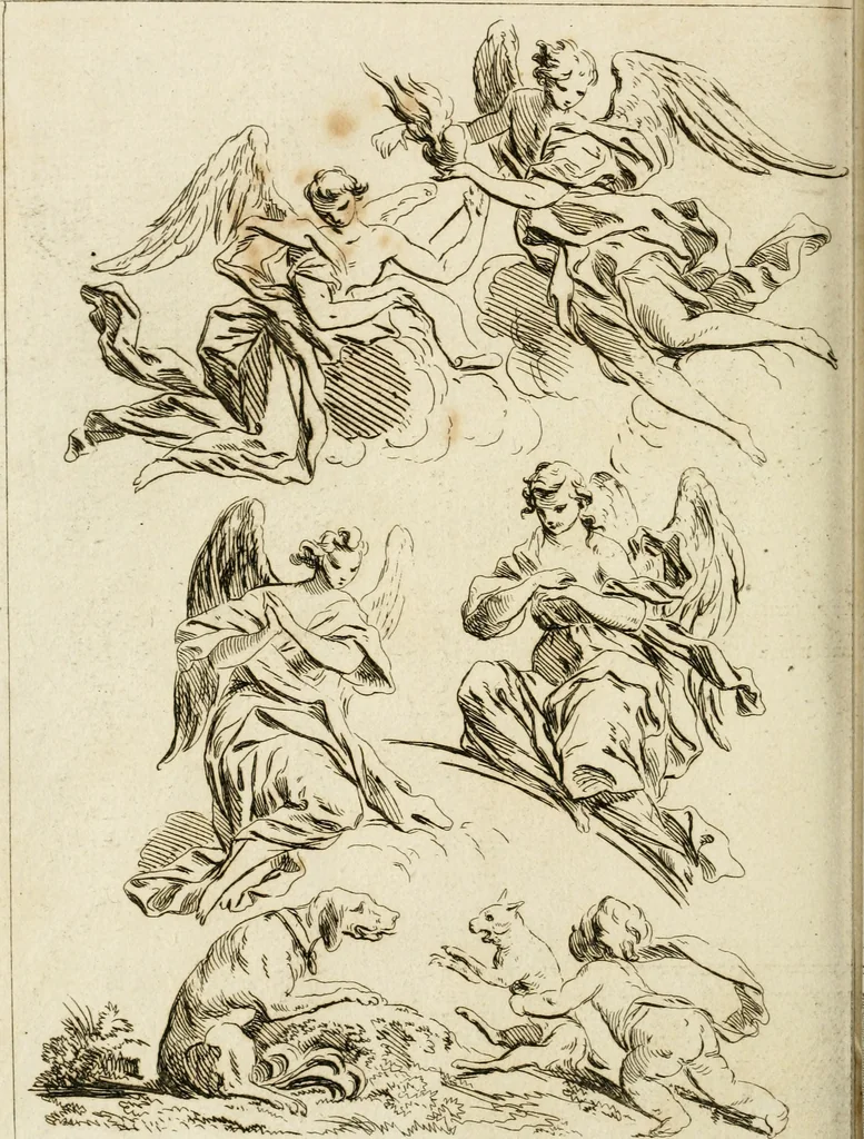 An illustration from Livre de fragments d'architectures, recüeilis et dessinés à Rome d'après les plus beaux monuments, 1720, leaf 153