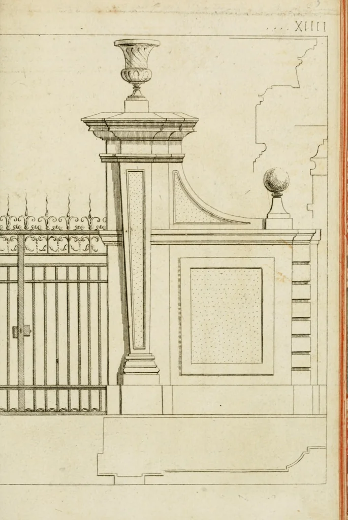 An illustration from Livre de fragments d'architectures, recüeilis et dessinés à Rome d'après les plus beaux monuments, 1720, leaf 168