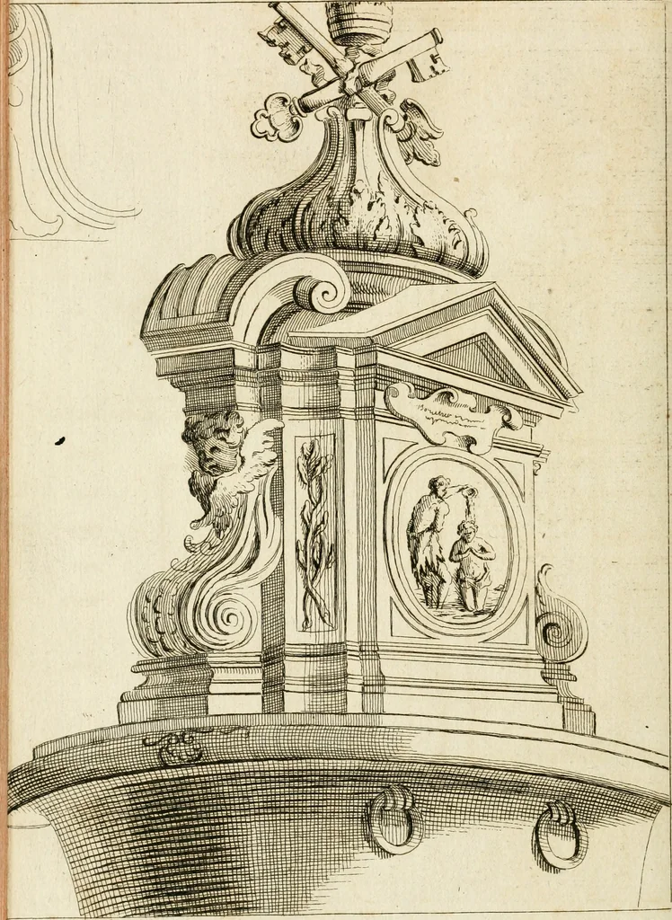An illustration from Livre de fragments d'architectures, recüeilis et dessinés à Rome d'après les plus beaux monuments, 1720, leaf 169