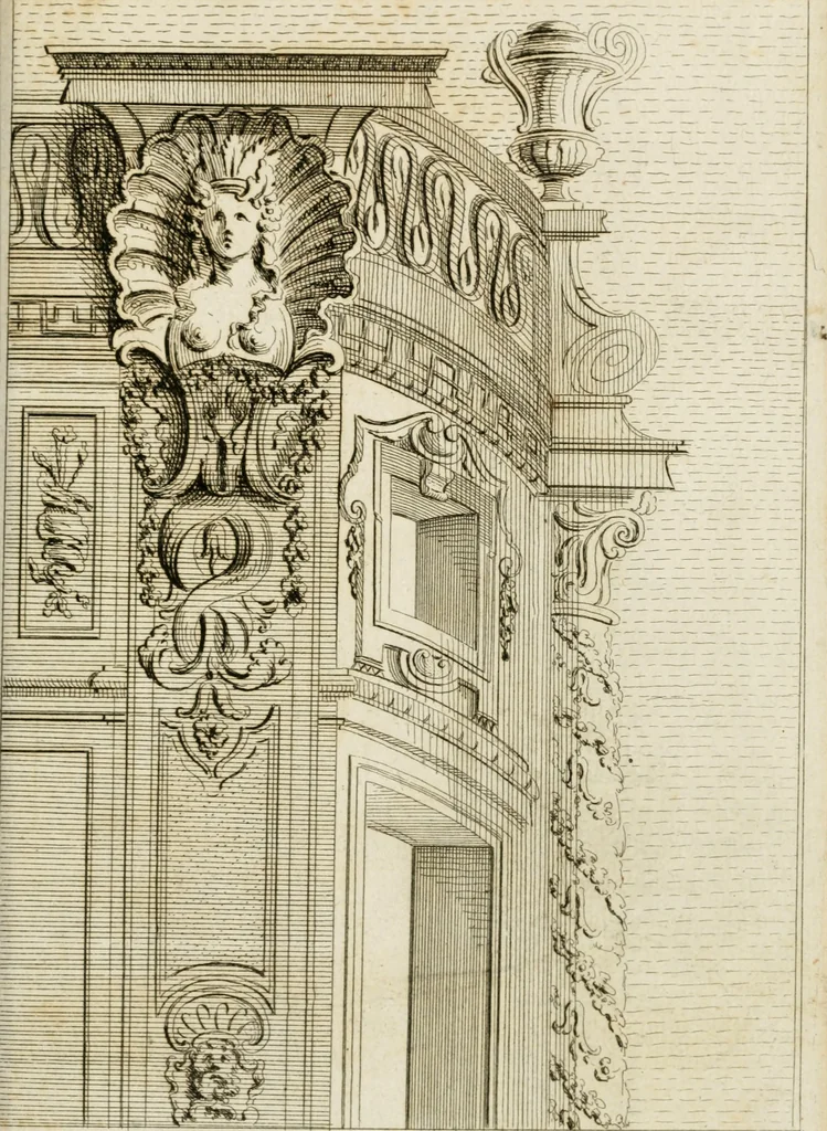 An illustration from Livre de fragments d'architectures, recüeilis et dessinés à Rome d'après les plus beaux monuments, 1720, leaf 170