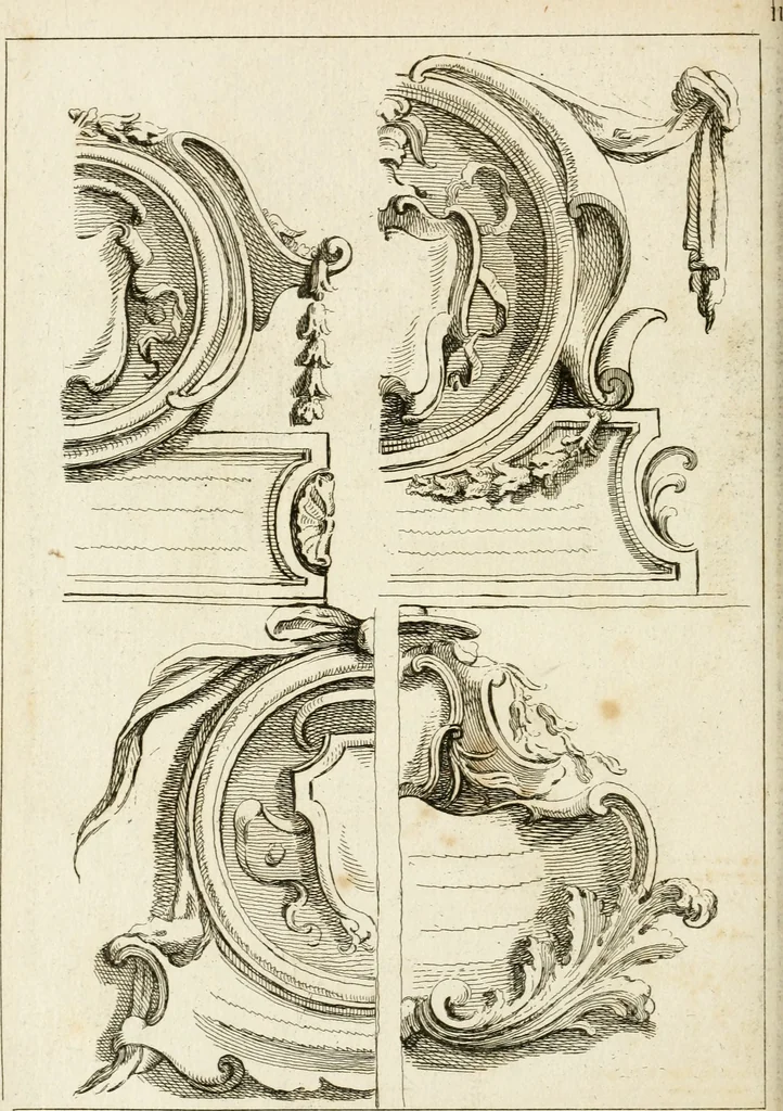 An illustration from Livre de fragments d'architectures, recüeilis et dessinés à Rome d'après les plus beaux monuments, 1720, leaf 31