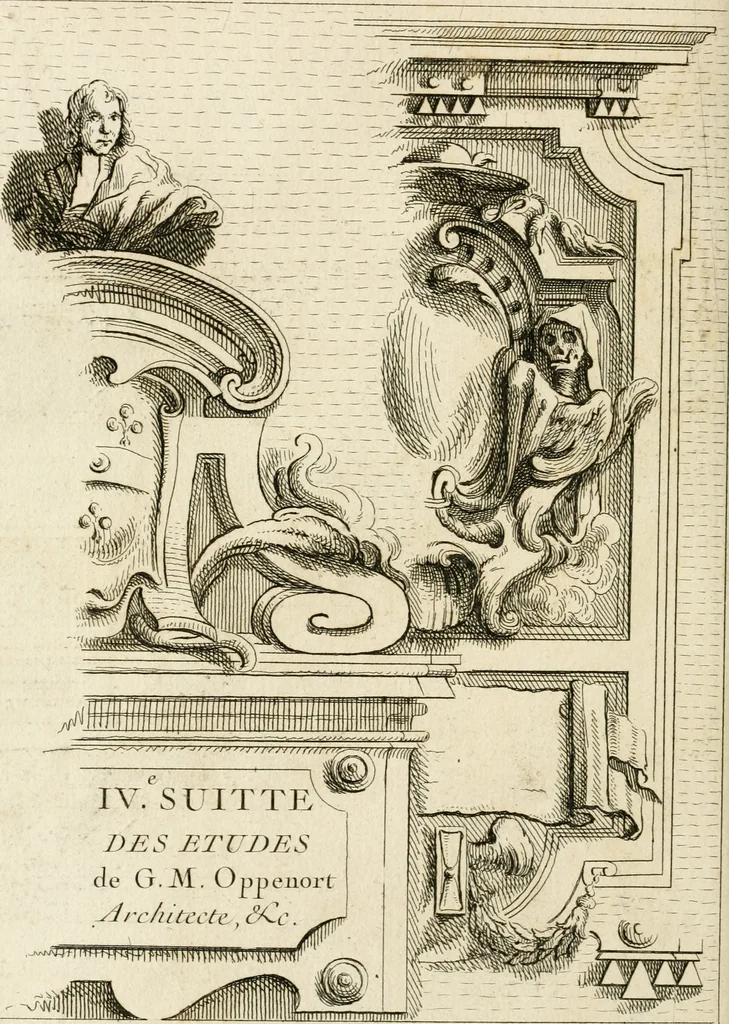 An illustration from Livre de fragments d'architectures, recüeilis et dessinés à Rome d'après les plus beaux monuments, 1720, leaf 47