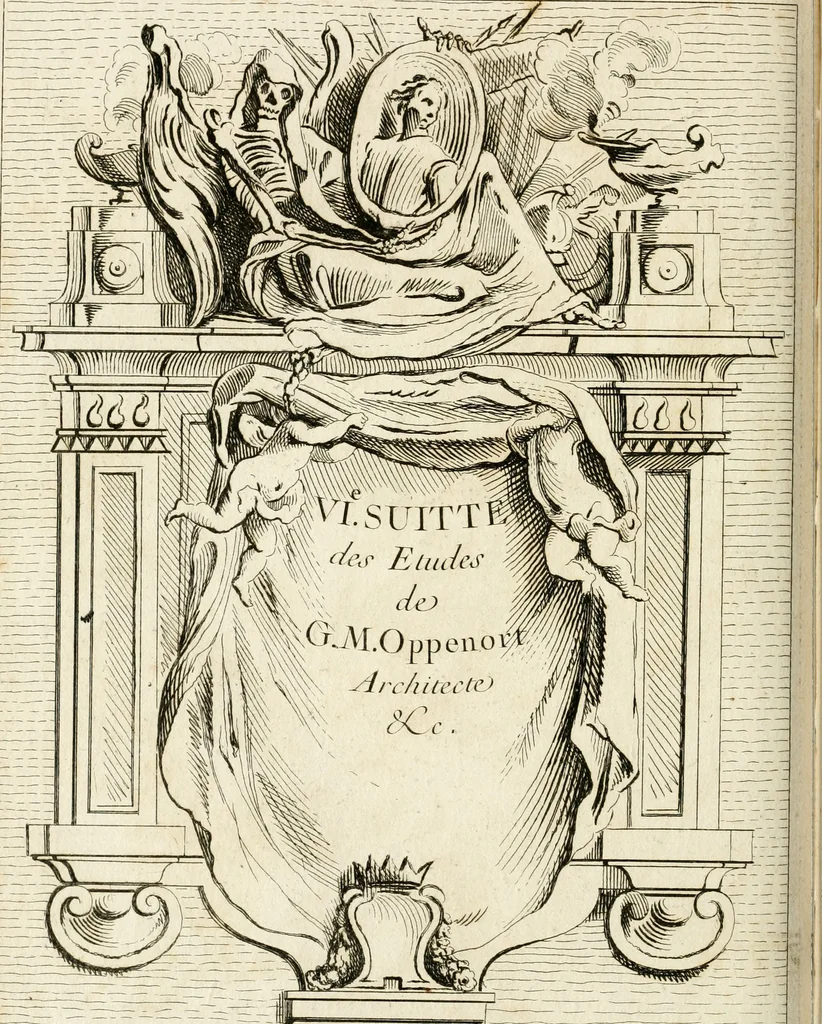 An illustration from Livre de fragments d'architectures, recüeilis et dessinés à Rome d'après les plus beaux monuments, 1720, leaf 71