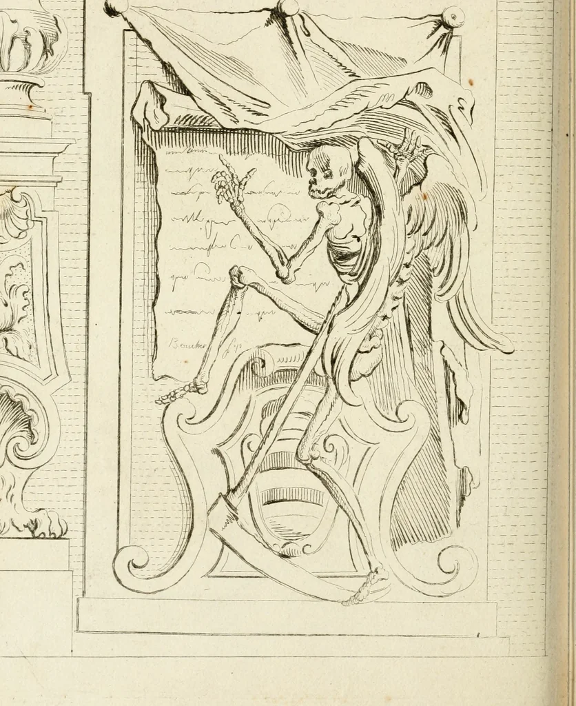 An illustration from Livre de fragments d'architectures, recüeilis et dessinés à Rome d'après les plus beaux monuments, 1720, leaf 73