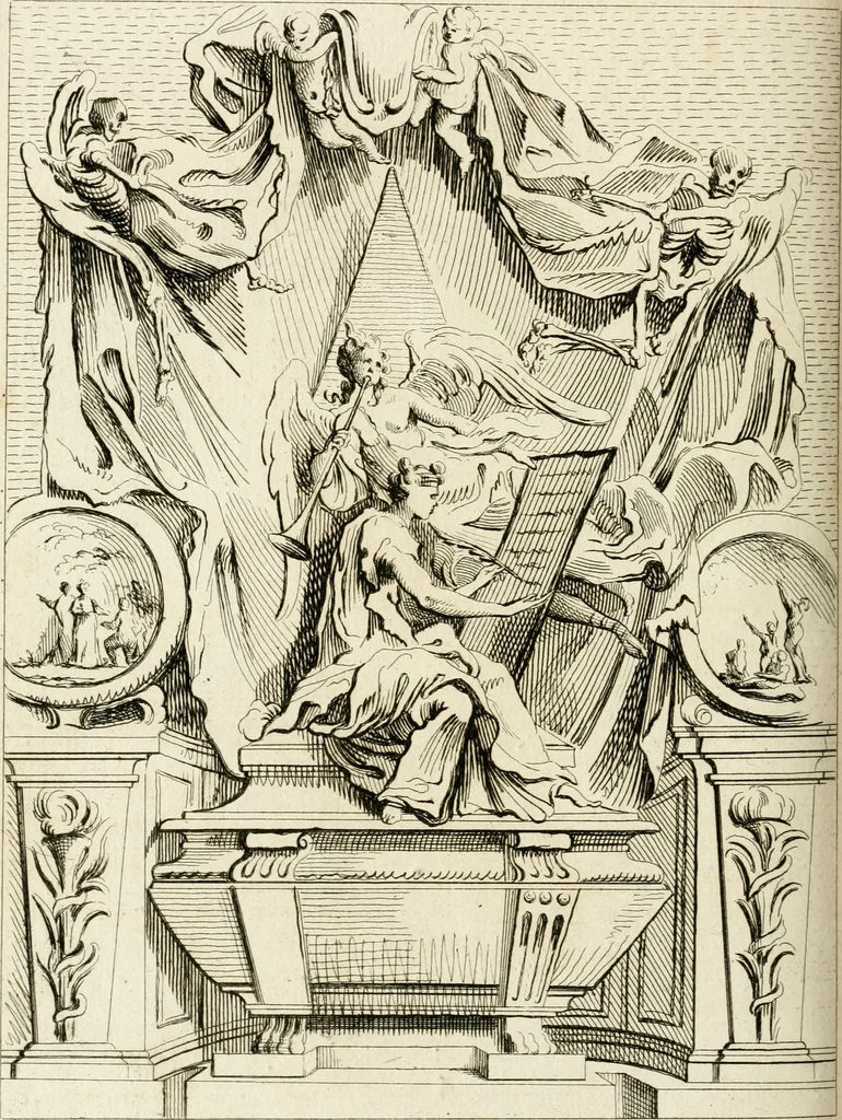 An illustration from Livre de fragments d'architectures, recüeilis et dessinés à Rome d'après les plus beaux monuments, 1720, leaf 79