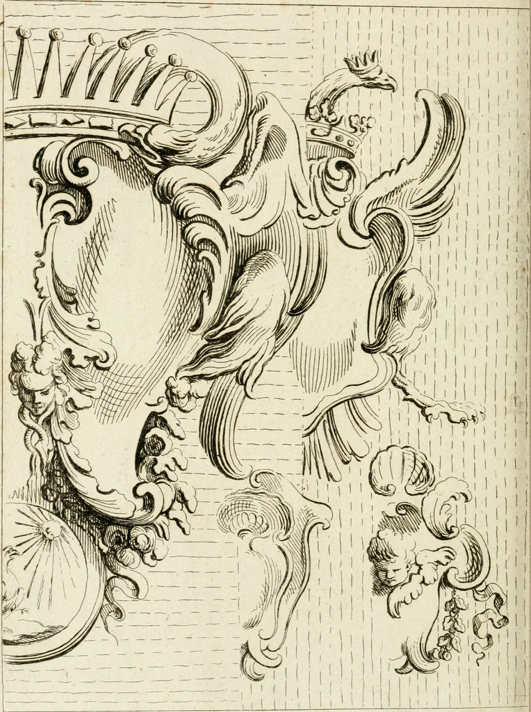 An illustration from Livre de fragments d'architectures, recüeilis et dessinés à Rome d'après les plus beaux monuments, 1720, leaf 81
