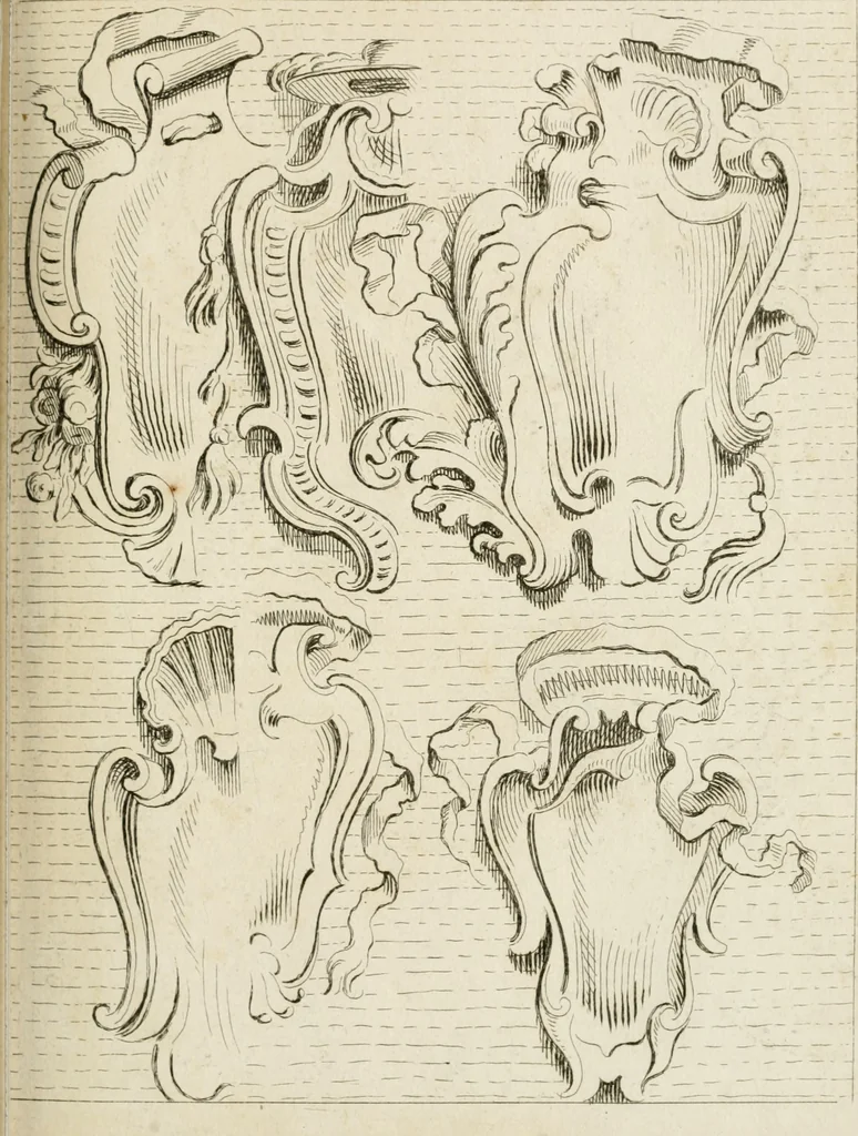 An illustration from Livre de fragments d'architectures, recüeilis et dessinés à Rome d'après les plus beaux monuments, 1720, leaf 82