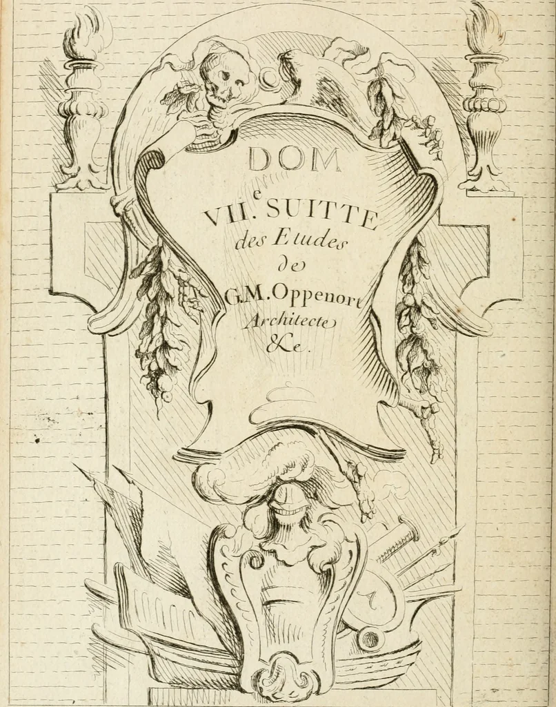 An illustration from Livre de fragments d'architectures, recüeilis et dessinés à Rome d'après les plus beaux monuments, 1720, leaf 83