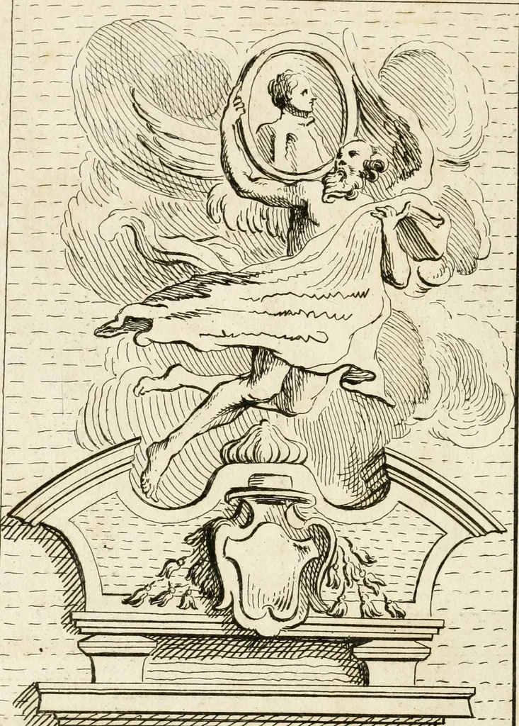 An illustration from Livre de fragments d'architectures, recüeilis et dessinés à Rome d'après les plus beaux monuments, 1720, leaf 89