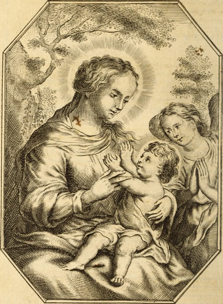 An illustration from Livre de plain chant pour la commnauté de Madame le maire, 1698, leaf 89