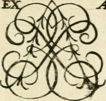 An illustration from Livre nouveau et utile pour toutes sortes d'artistes, et particulierement pour les orfevres, les orlogeurs, les peintres, les graveurs, les brodeurs, &c. : contenant quatre alphabets de chiffres fleuronnez au premier trait avec quantite de devises, d'emblemes et de noeuds d'amour : avec une table exacte pour trouver en général tous les noms et surnoms entrelassez, 1690, leaf 158