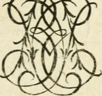 An illustration from Livre nouveau et utile pour toutes sortes d'artistes, et particulierement pour les orfevres, les orlogeurs, les peintres, les graveurs, les brodeurs, &c. : contenant quatre alphabets de chiffres fleuronnez au premier trait avec quantite de devises, d'emblemes et de noeuds d'amour : avec une table exacte pour trouver en général tous les noms et surnoms entrelassez, 1690, leaf 158