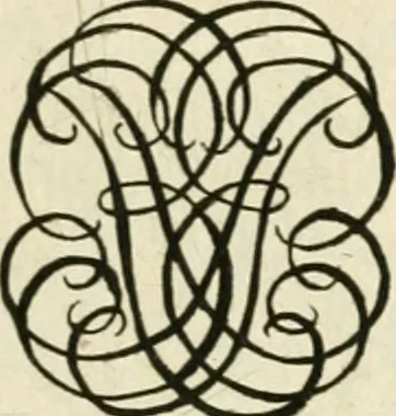 An illustration from Livre nouveau et utile pour toutes sortes d'artistes, et particulierement pour les orfevres, les orlogeurs, les peintres, les graveurs, les brodeurs, &c. : contenant quatre alphabets de chiffres fleuronnez au premier trait avec quantite de devises, d'emblemes et de noeuds d'amour : avec une table exacte pour trouver en général tous les noms et surnoms entrelassez, 1690, leaf 166