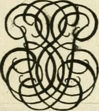An illustration from Livre nouveau et utile pour toutes sortes d'artistes, et particulierement pour les orfevres, les orlogeurs, les peintres, les graveurs, les brodeurs, &c. : contenant quatre alphabets de chiffres fleuronnez au premier trait avec quantite de devises, d'emblemes et de noeuds d'amour : avec une table exacte pour trouver en général tous les noms et surnoms entrelassez, 1690, leaf 166