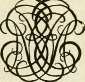 An illustration from Livre nouveau et utile pour toutes sortes d'artistes, et particulierement pour les orfevres, les orlogeurs, les peintres, les graveurs, les brodeurs, &c. : contenant quatre alphabets de chiffres fleuronnez au premier trait avec quantite de devises, d'emblemes et de noeuds d'amour : avec une table exacte pour trouver en général tous les noms et surnoms entrelassez, 1690, leaf 166