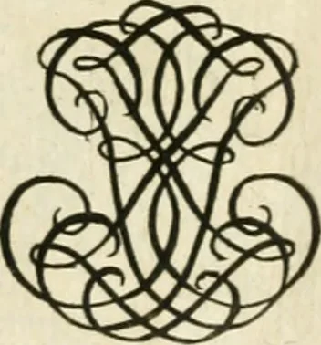 An illustration from Livre nouveau et utile pour toutes sortes d'artistes, et particulierement pour les orfevres, les orlogeurs, les peintres, les graveurs, les brodeurs, &c. : contenant quatre alphabets de chiffres fleuronnez au premier trait avec quantite de devises, d'emblemes et de noeuds d'amour : avec une table exacte pour trouver en général tous les noms et surnoms entrelassez, 1690, leaf 166
